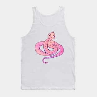 Cute watercolor snake with hearts Tank Top